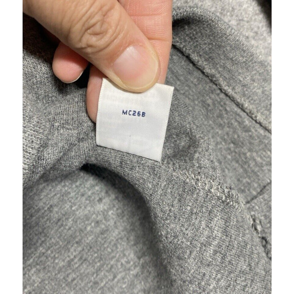 Polo Ralph Lauren Shirt Mens Large Grey Mock Neck 1/4 Zip Vintage Preppy - Picture 10 of 11